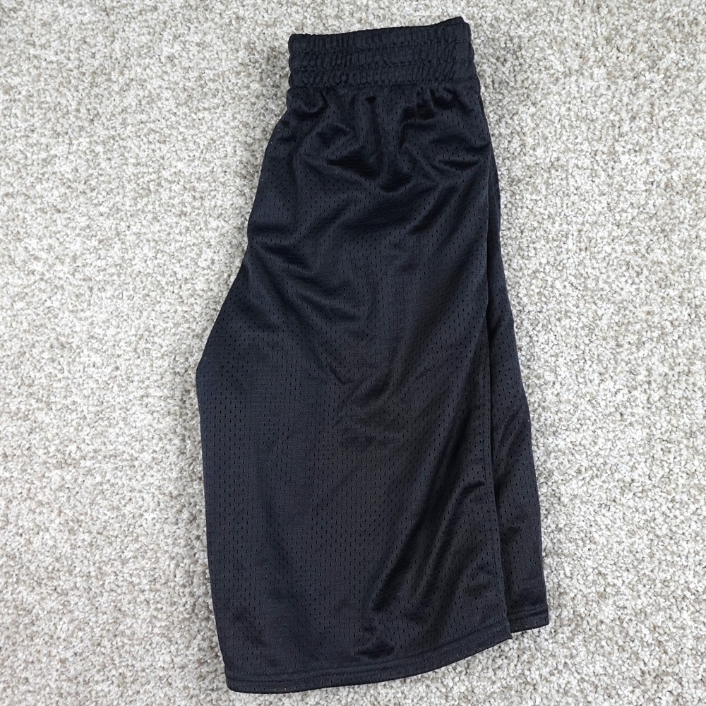 Athletic Works Kids Black Mesh Basketball Shorts Size L 10-12 Elastic Waist